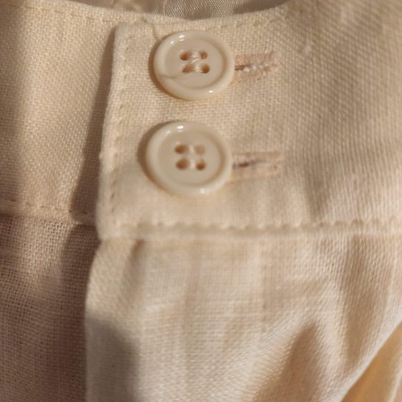 Linen Pleated Pants-fully lined - Picture 4 of 4